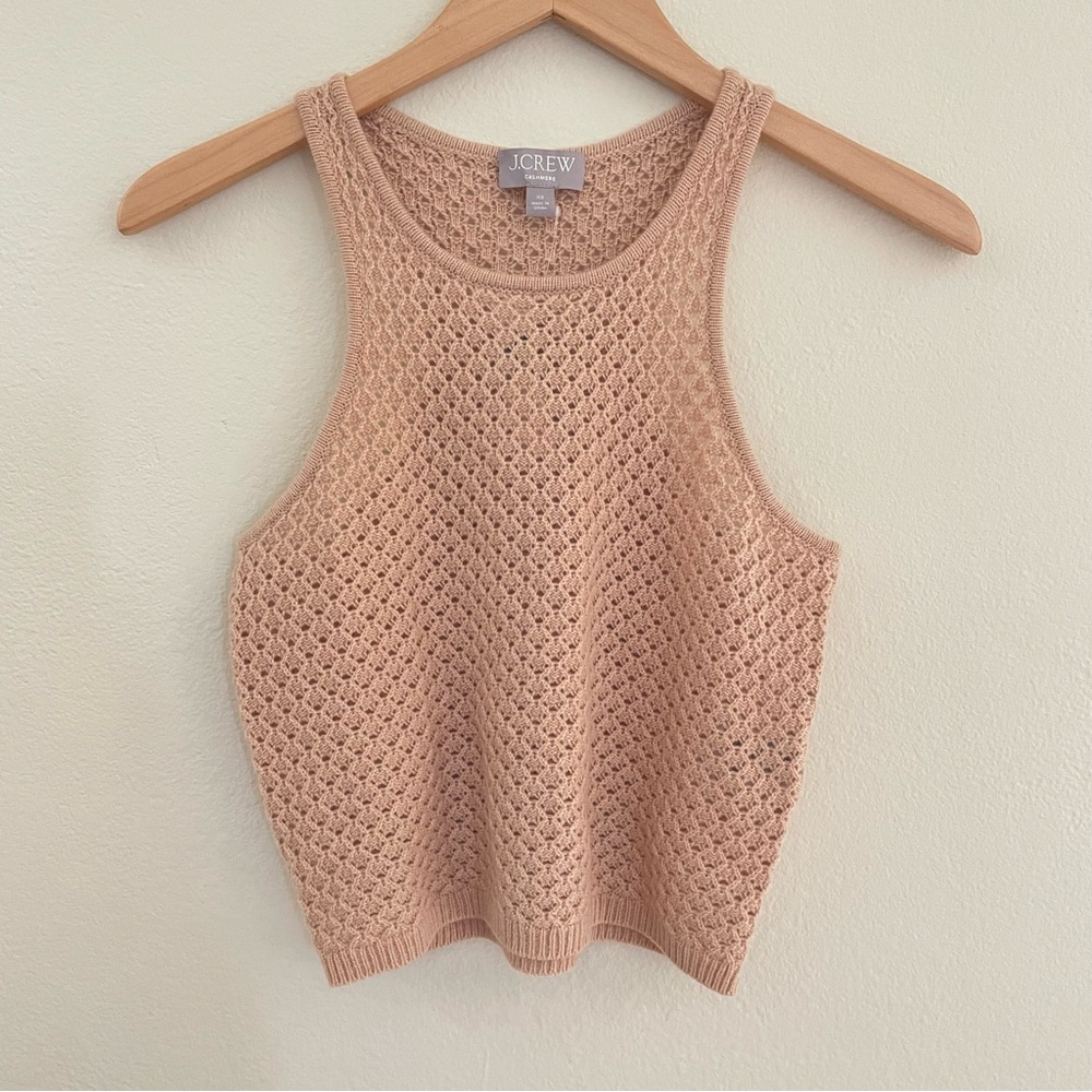 J Crew Cashmere Pointelle Tank Top